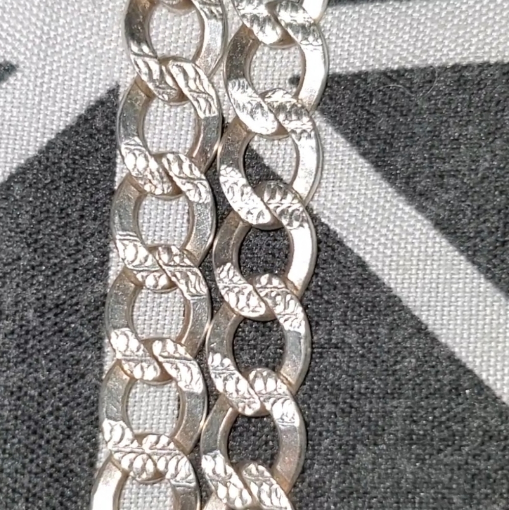 22" diamond cut Cuban curb chain